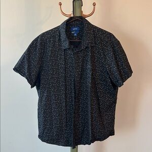Apt. 9 Black and Gray Patterned Men's Shirt